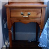 F52. Cherrywood nightstand. 27”h x 17”w x 13”d 